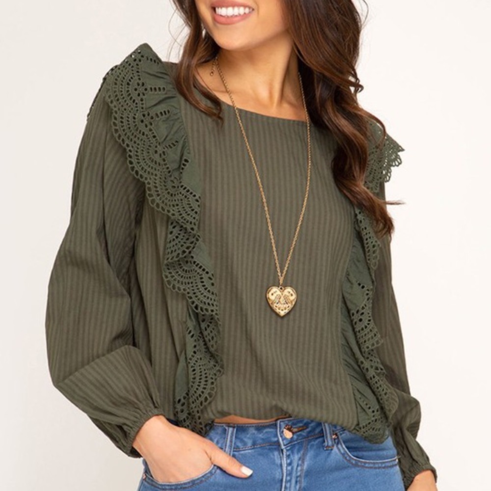 NWT Olive Green Long Sleeve